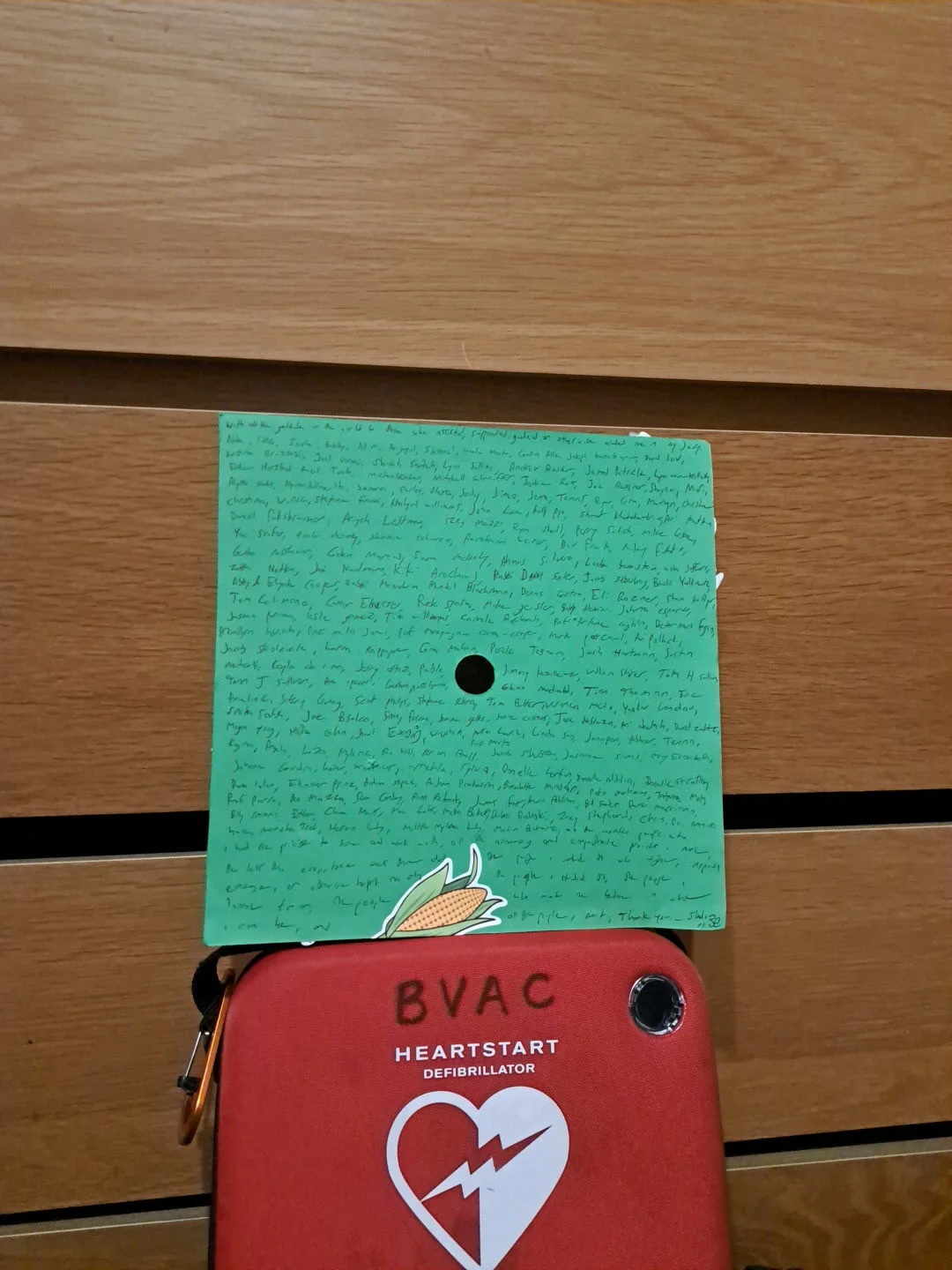 On the flip side of his graduation cap, Shalom has printed the names of nearly 300 people who have influenced his life to this point.